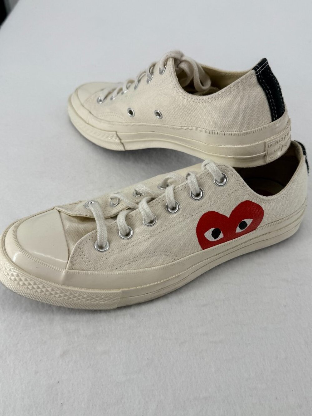 Converse Comme des Garcons PLAY Chuck 70 Low Parchment Sneakers Mens 7 Womens 9